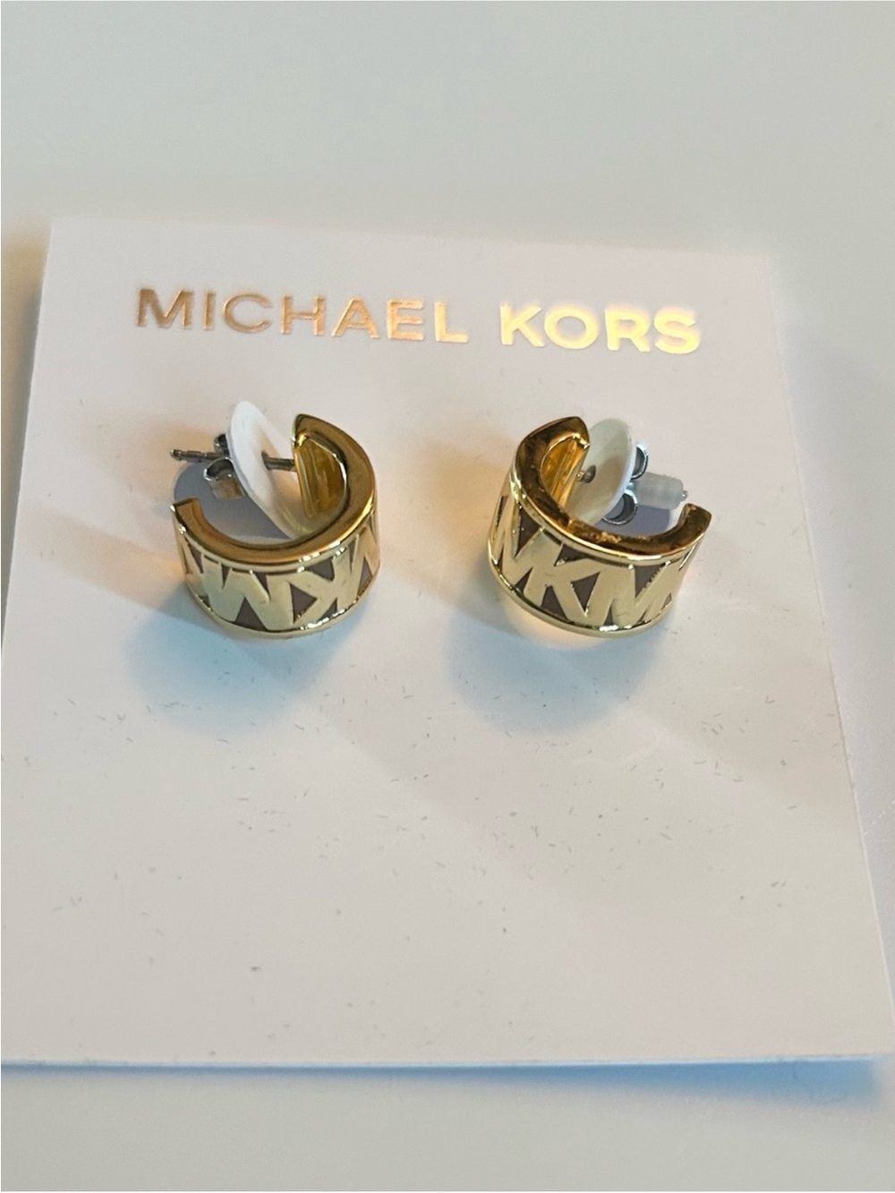 Michael Kors Logo S Hoop Earrings W Dust bag & Box